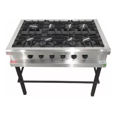 Anafe Rovesco Super 6 Hornallas Acero Esme 430 C/Base