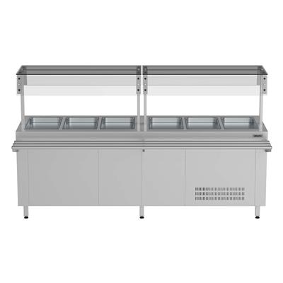 Salad Bar 6 Band GN 1:1(530x320) Medida 2300x710x850MM