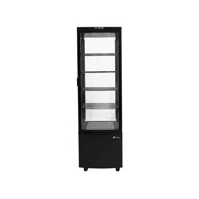 Heladera Vertical ITALY 4 caras Vidriadas 235 Lts Negra