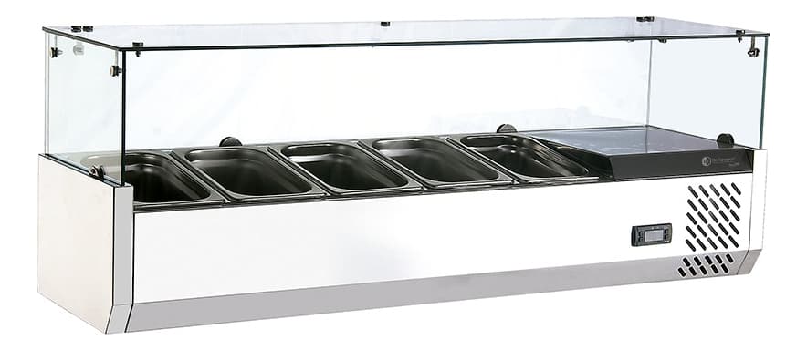 Salad Bar Acero Inox ITALY 5 × 1/4 GN DF-1200L, foto de catálogo