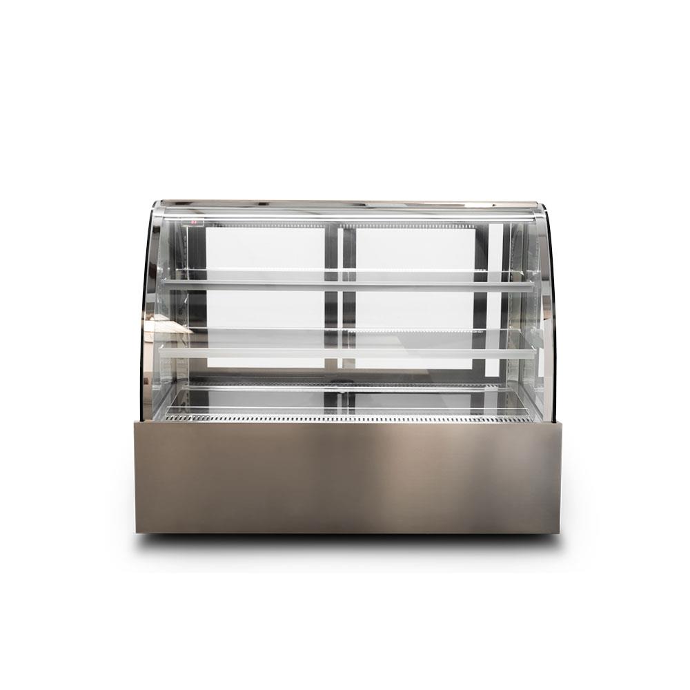 Heladera ITALY C/ Curva 1,80 mts, Equipada 3/4 HP Frente Acero Inox 304 (180x700x1250)