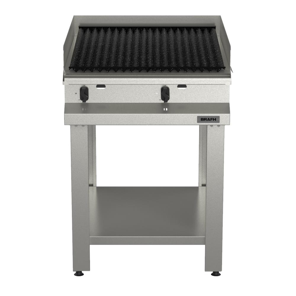 Anafe 70cms Todo Parrilla con base y estante, acero 430