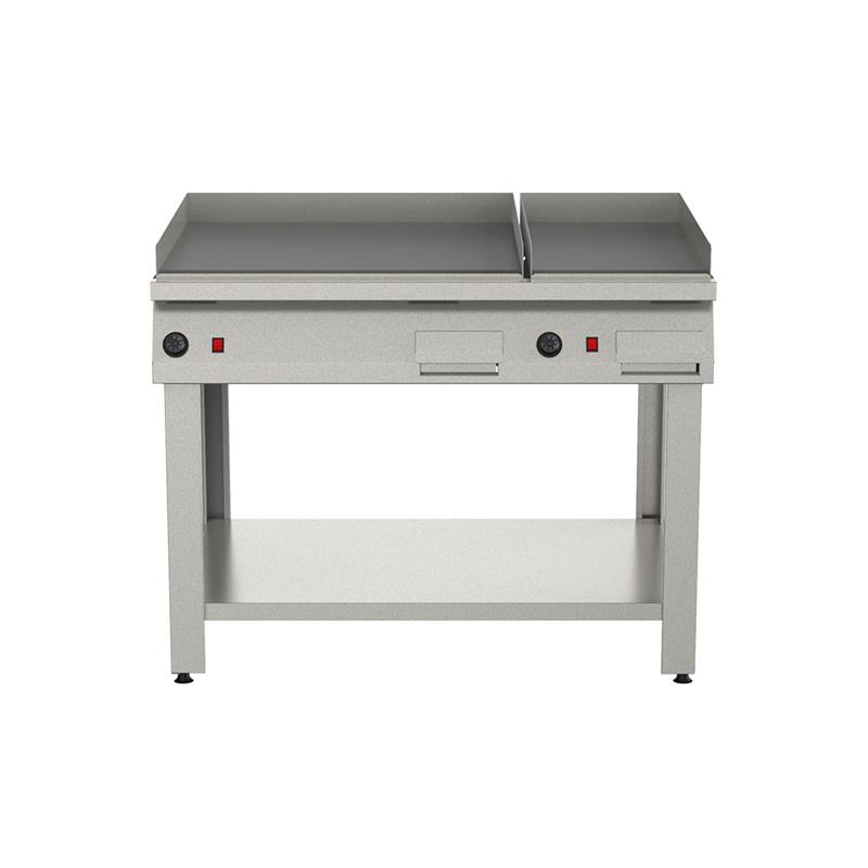 Anafe todo Plancha(10mm) 120 cms con base y estante, acero 430
