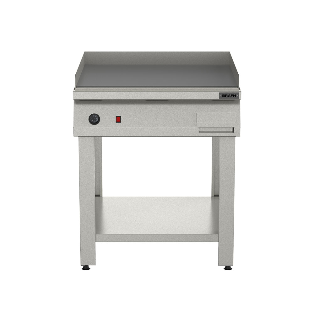 Anafe todo Plancha(10mm) 80 cms con base y estante, acero 430