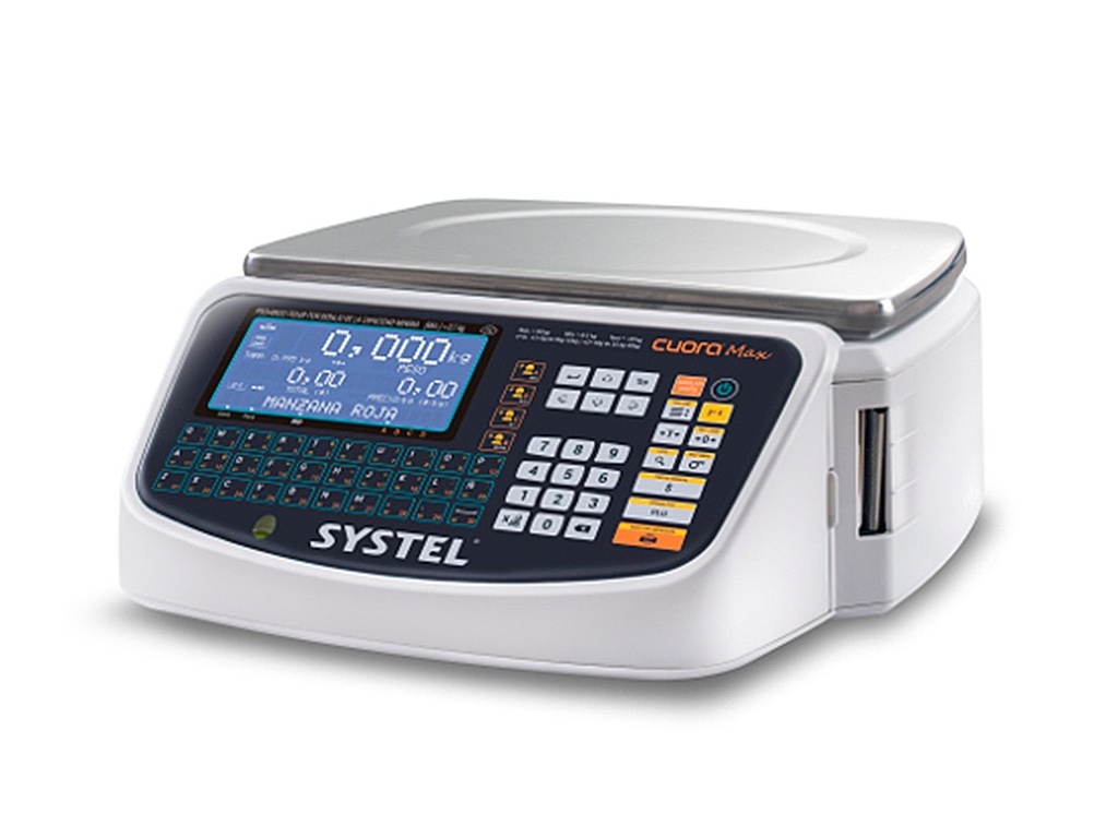 Balanza Systel Cuora 30Kg S/ Mastil C/ Impresor Autoadhesivo USB