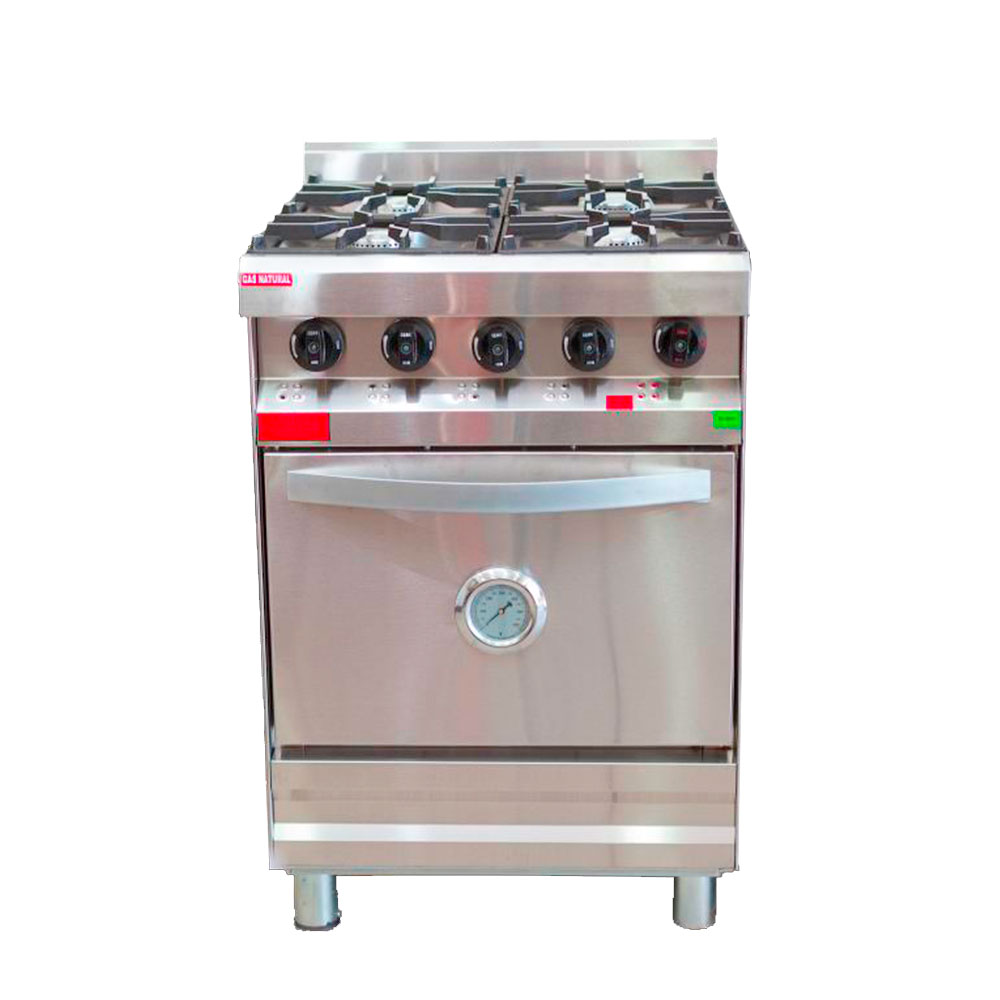 Cocina Rovesco Esmerilada 2004 60 Cm Semi Industrial C/Rejas Trafiladas