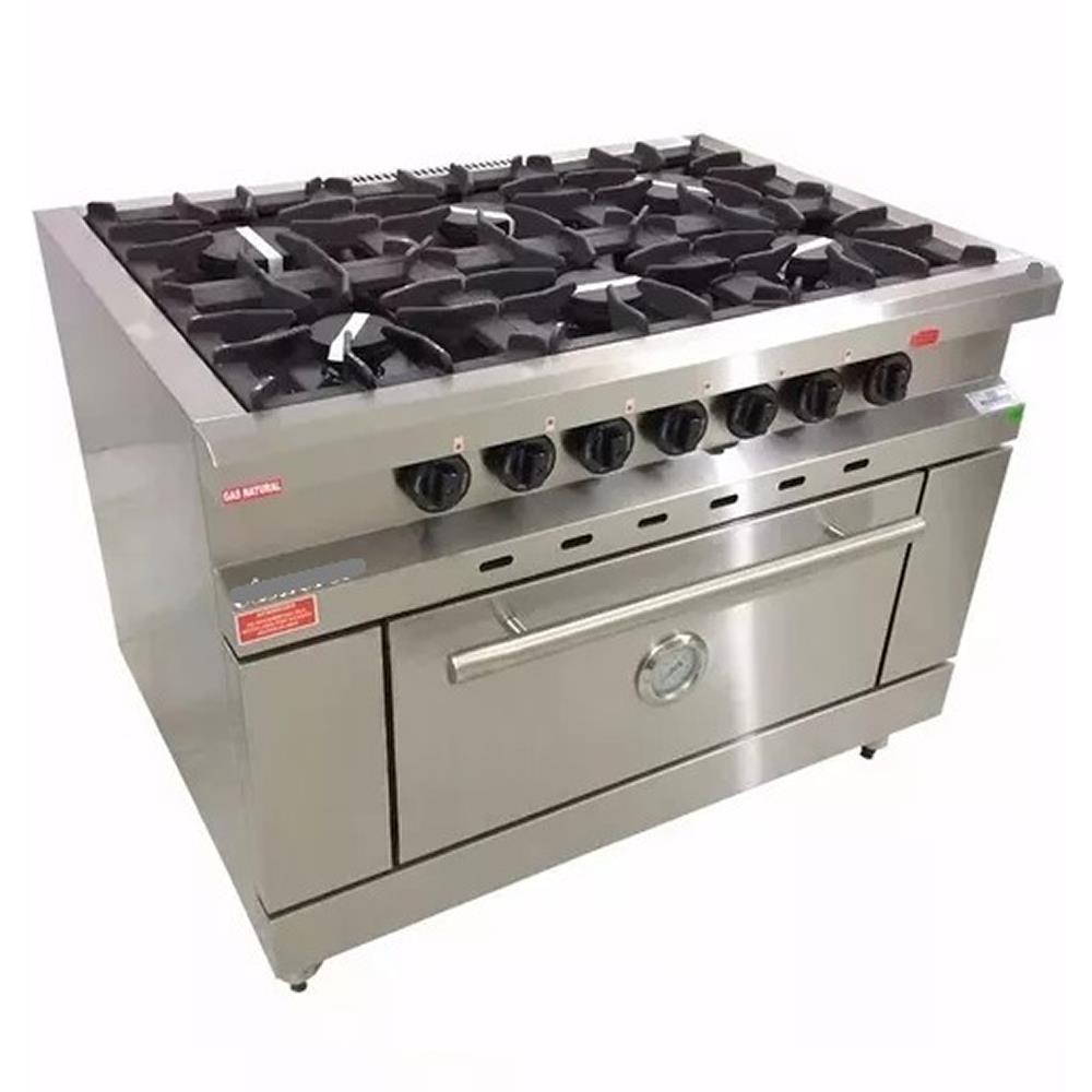 Cocina Rovesco Super Esmerilado 6 Mecheros C/Valv