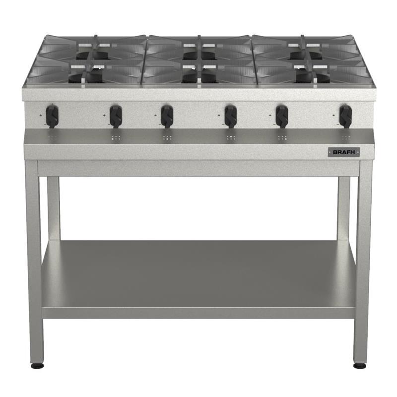 Anafe 6 H 1045cms con base y estante, acero 430