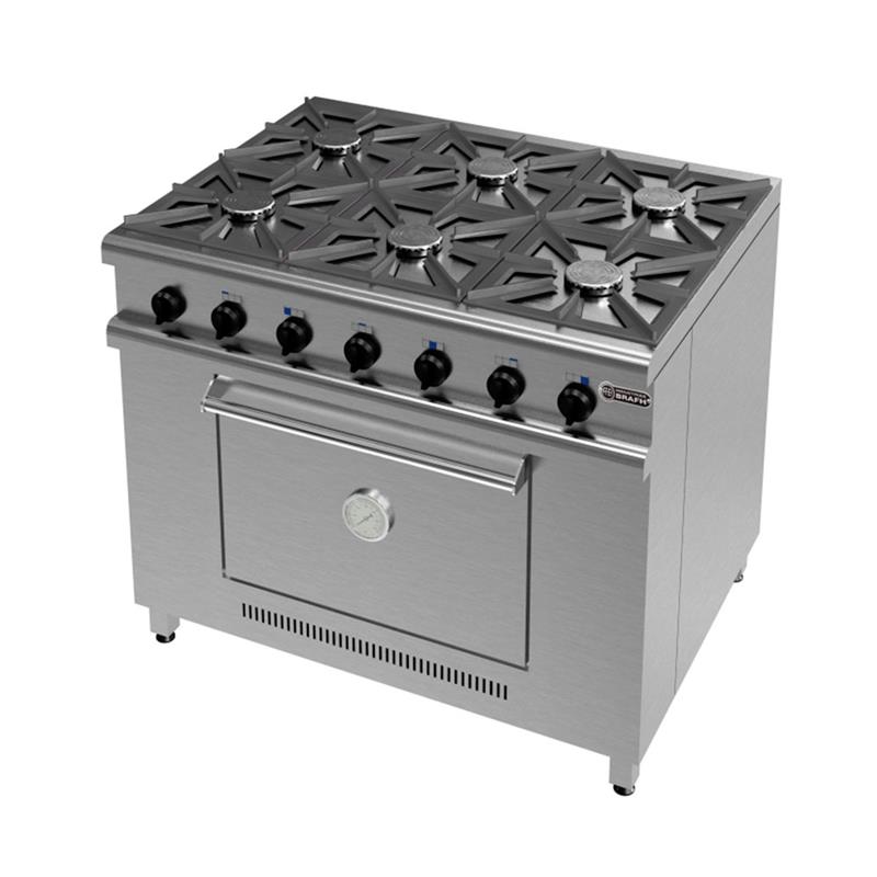 Cocina Brafh 1045 Acero 430 - 6 Hornallas