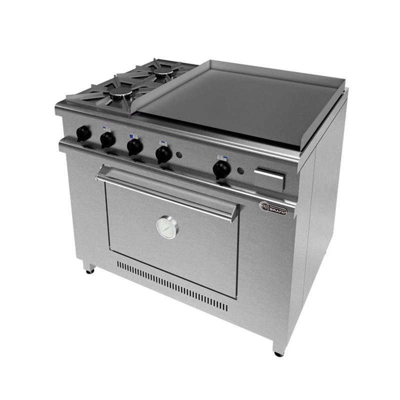 Cocina Brafh 1045 Acero 430 - 2 H + 2 Planchas