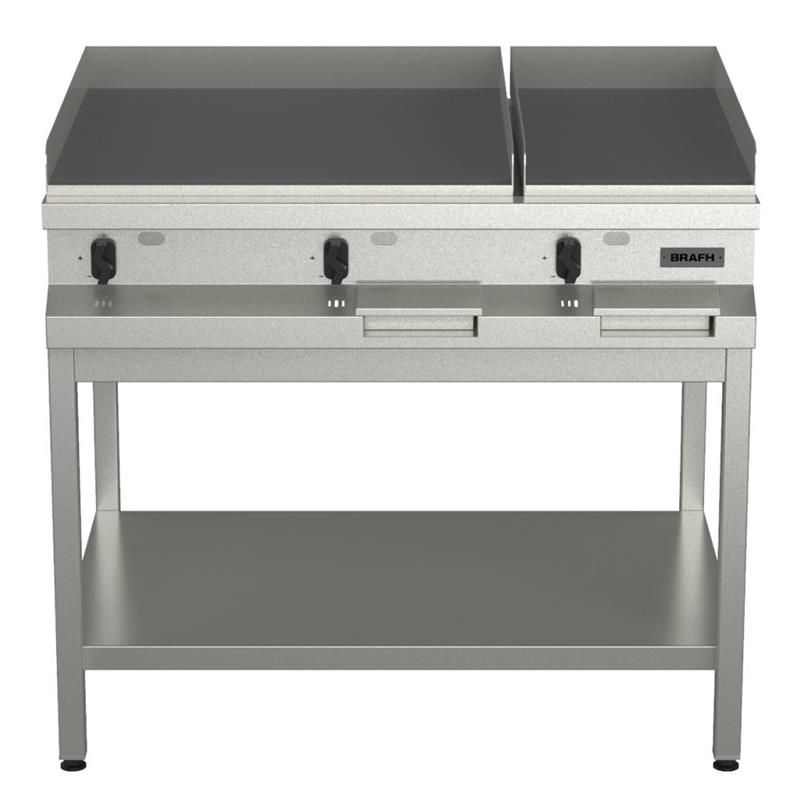 Anafe Todo Plancha 1045cms con base y estante, acero 430