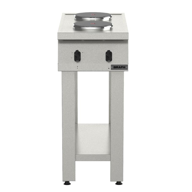 Anafe 2 H 40 cms con base y estante, acero 430 - Electrico