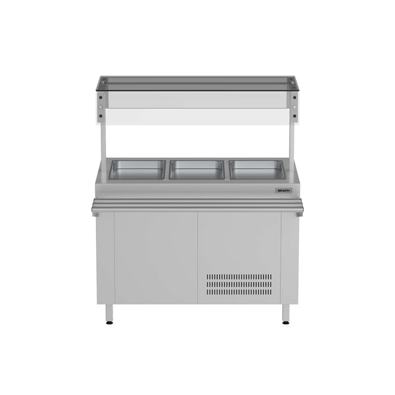 Lunchonette 3 Band GN 1:1(530x320) Medida 1152x710x850MM